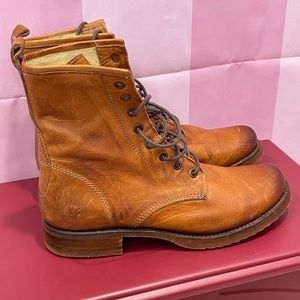 Frye Leather lace up boots NWOT